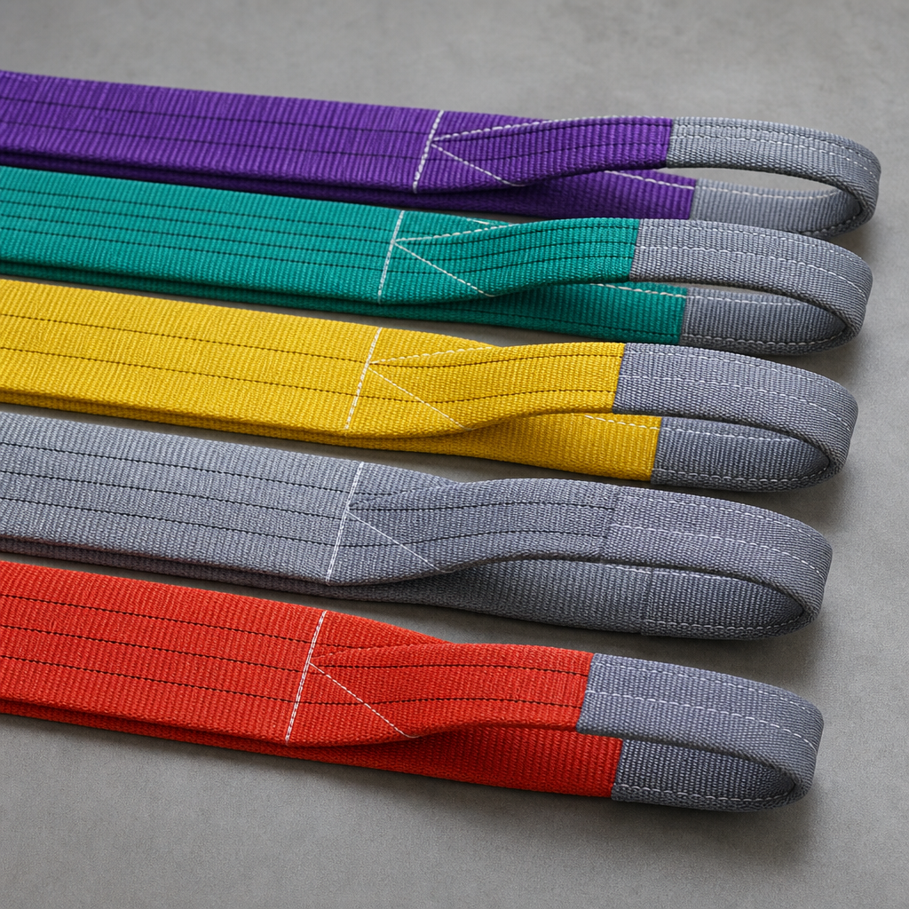 Flat webbing sling (flat woven) — løfteredskap