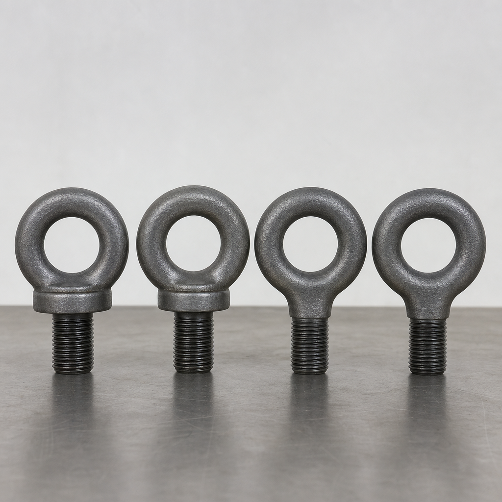 Lifting eyebolts — collared vs plain (DIN 580) — løfteredskap