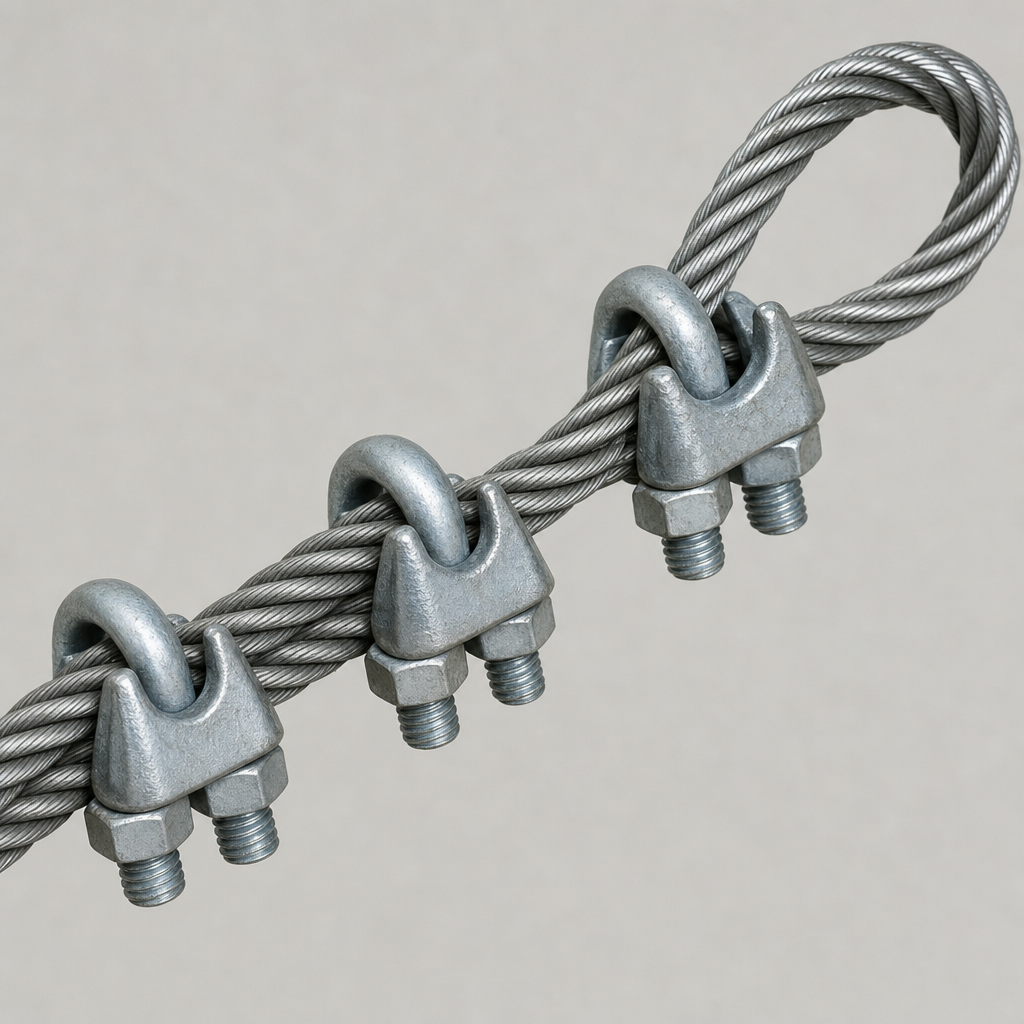 Wire rope grip / bulldog clamp — løfteredskap